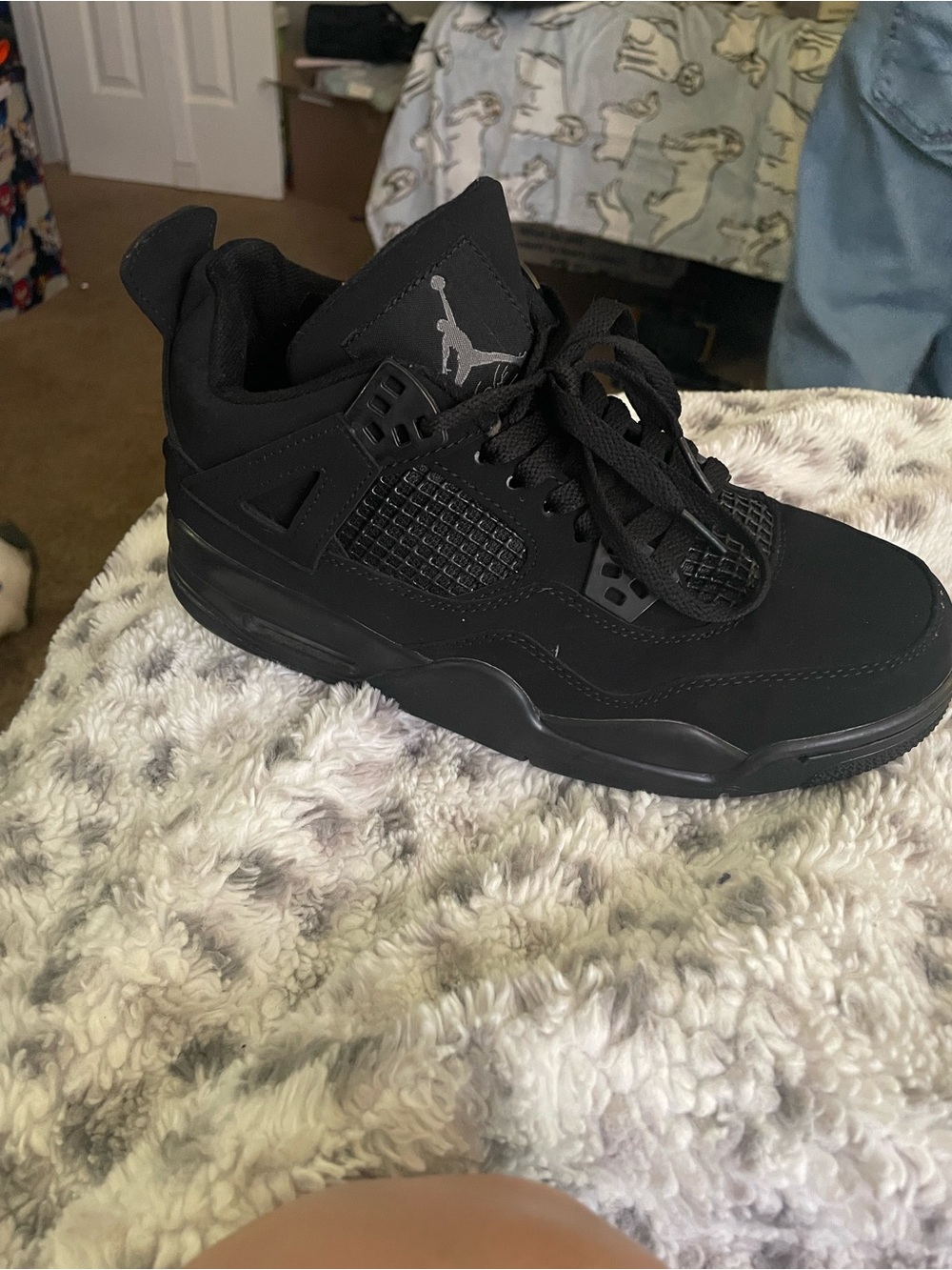 Jordan Men's Black Retro 4-Style Sneaker